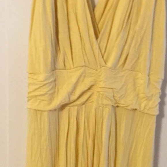 EUC,IMAN,1XP,Cotton,Yellow step in design,gathered waist,sleeveless,maxi dress - Picture 4 of 7